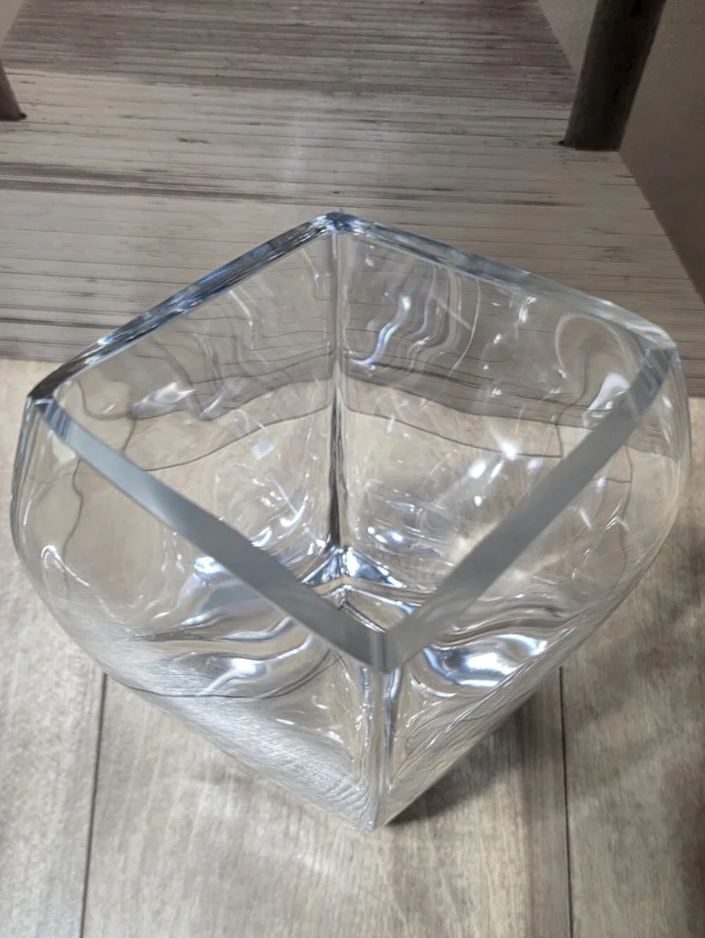 Clear Glass Decorative Vase - Elegant Crystal-Look Home Accent